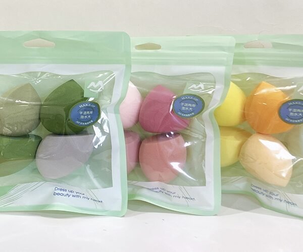 New Cosmetic Tools Make up Foundation Box Logo Beauty Stand Makeup Sponge With Packaging Four Colors Makeup Sponge Blender