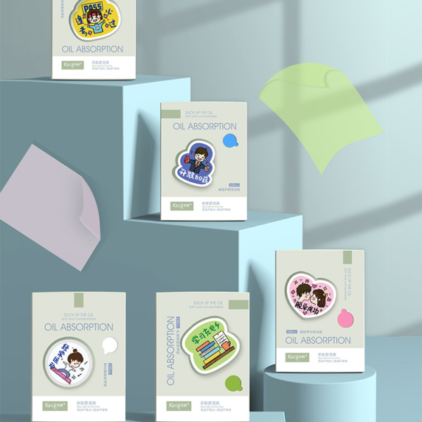 High Quality 100pcs Soft Oil Blotting Paper Sheets 1 Ply for Oily Skin Face Oil Absorbing Sheets